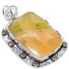 Bumble Bee Jasper 925 Sterling Silver Gift Two Tone Pendant 2.01" R8d68