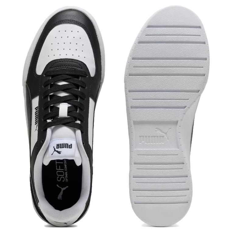 Puma Caven Mix Classic Fashion Durable Breathable Low-Top Sneakers Unisex Sneakers Black White 399398-03
