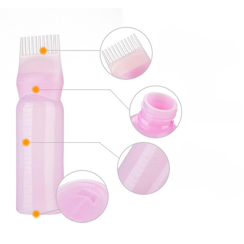 Hair Dyeing Agent Bottle Dense Tooth Combing Hair Salon Bottle Comb Hair Partial Dyeing Tool Bottle