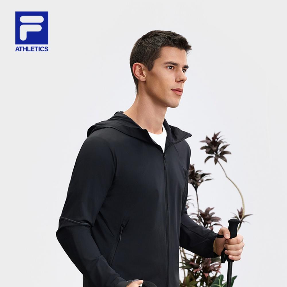 Fila Explore Series Модная Повседневная Простая Удобная Спортивная Куртка с Длинным Рукавом Мужская Куртка Глубокий Черный A11M527709F-BK