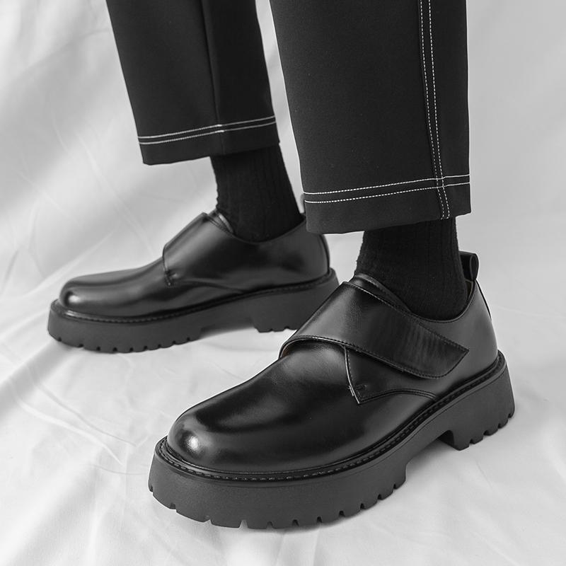 Корейская классическая белая мужская удобная обувь Оксфорды на толстой подошве с нескользящей подошвой Бренд Мужская дышащая деловая повседневная кожаная обувь