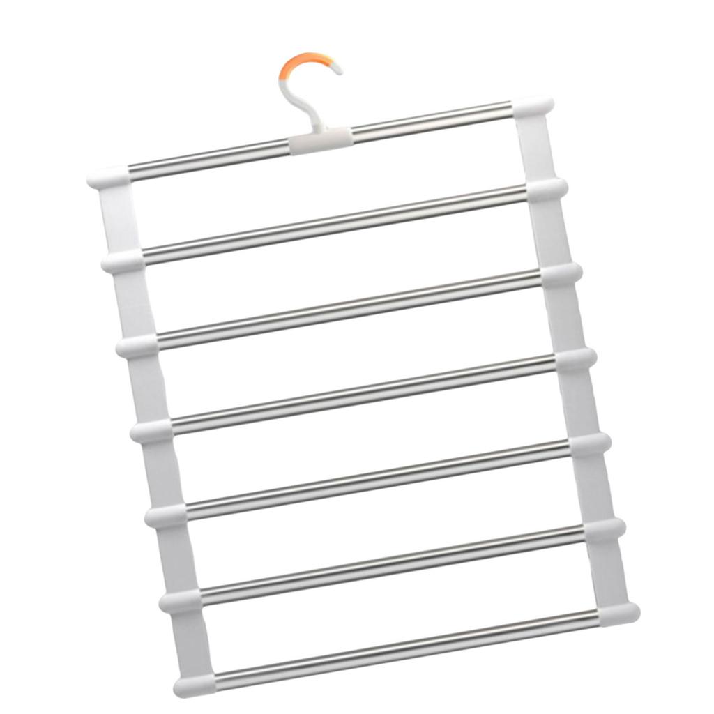 Многослойная складная вешалка для одежды с зажимами, экономящая место, многоярусная металлическая складная стойка-держатель для брюк с зажимом