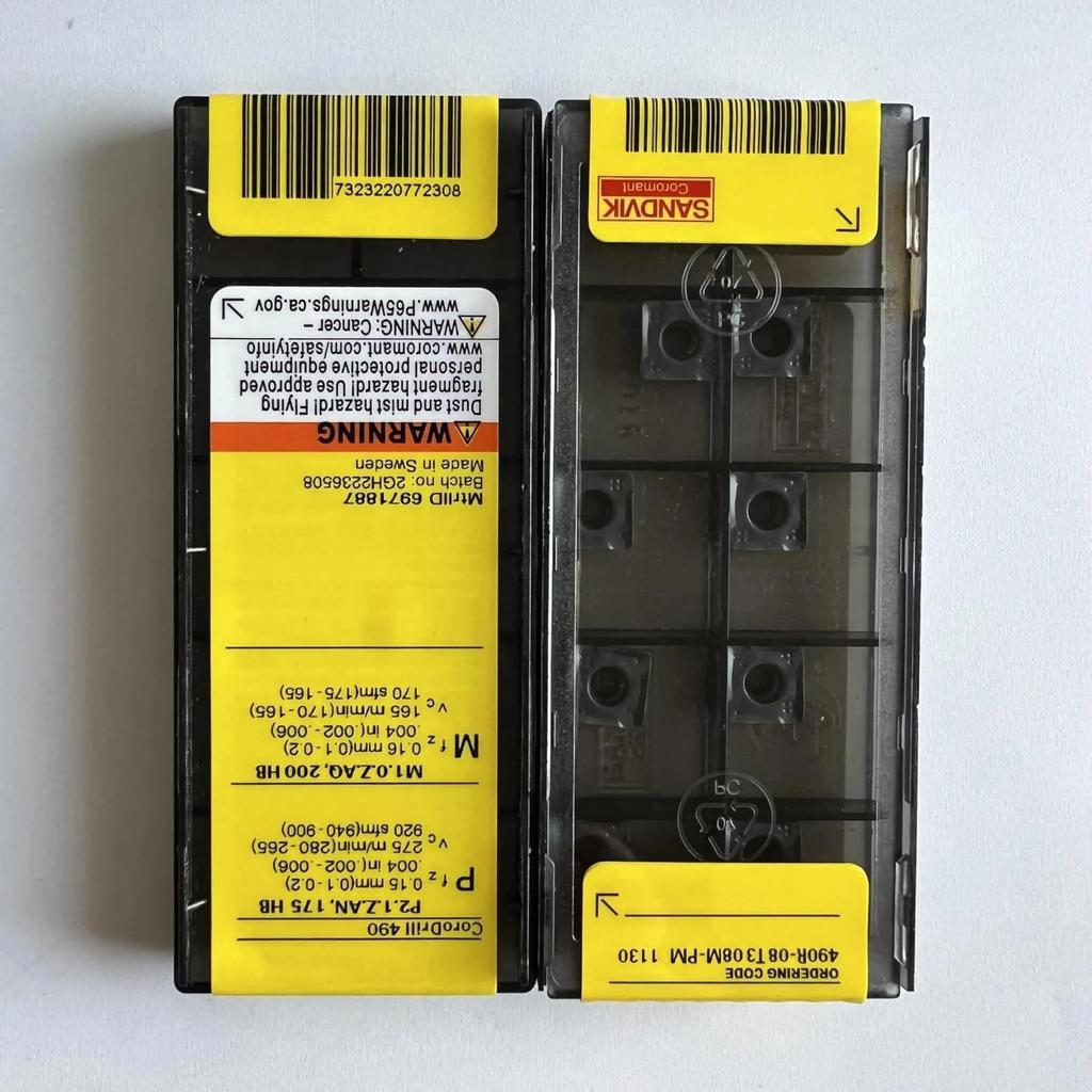 Original Sandvik / 490R-08T308M-PM 1130 /Carbide CNC Blade 10 PCS