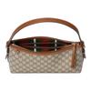 Gucci GG Emblem Light Gold Tone Coated Fabric Medium Shoulder Bag Women shoulder bag beige 847449-FAD6L-9758