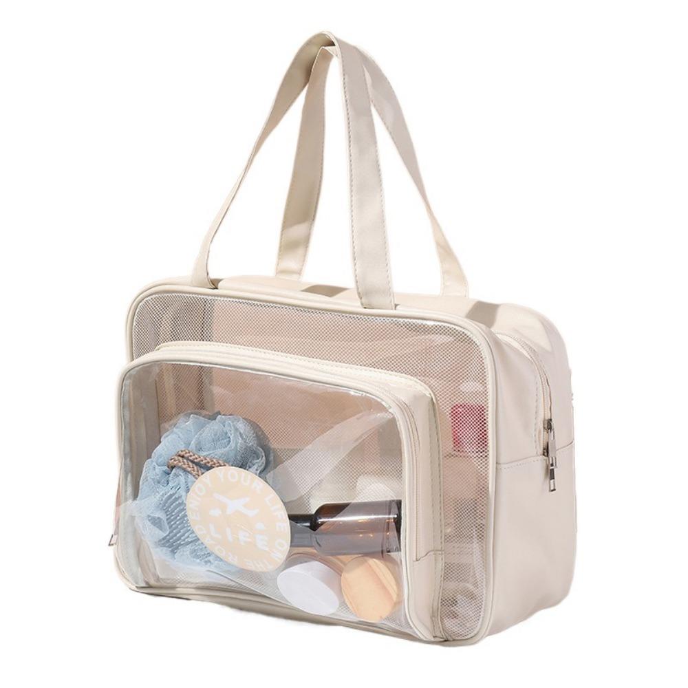 Wet and Dry Separation Toiletry Storage Pouch Large Capacity Clear Toiletry Case Women