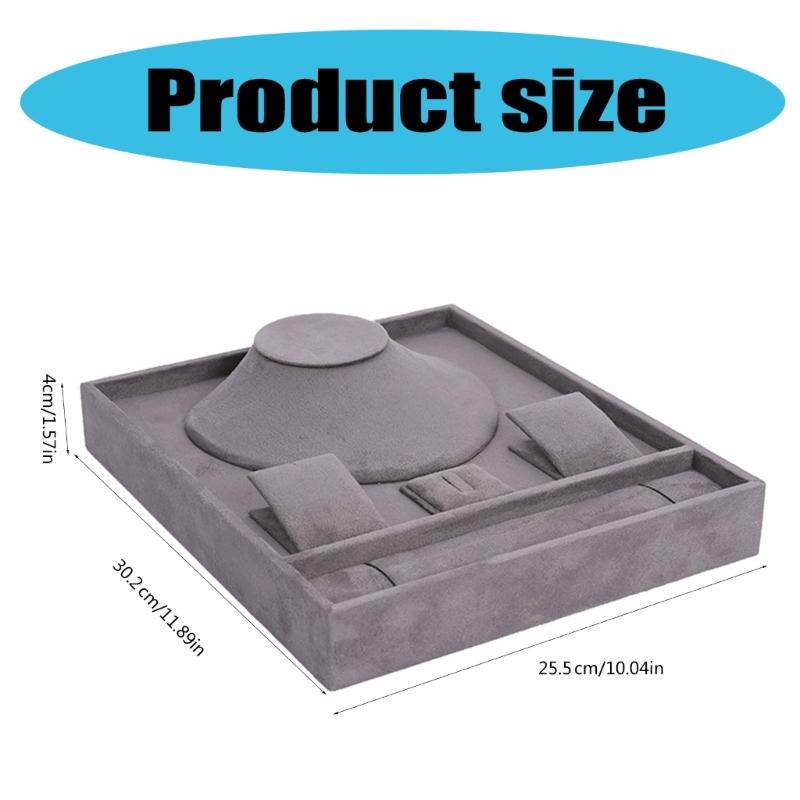 Элегантный бархатный поднос для ювелирных изделий, доска для хранения браслетов, ожерелий и сережек, инструмент для организации аксессуаров