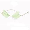 New European and American style sunglasses fashion dragonfly wings rimless sunglasses sunglasses Party sunglasses