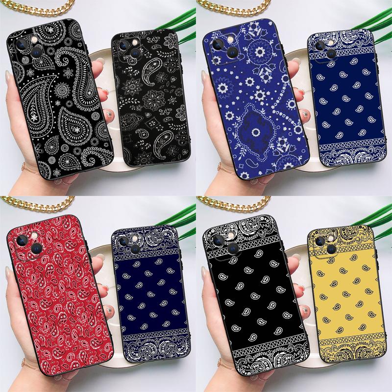Bandana Paisley Pattern Case For Oppo A17 A57 A16 A76 A96 A60 A40 A80 A18 A38 A58 A78 A98 A15 A54 A74 A94 A6 A5 Pro