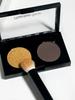 Noble Gas Golden Brown Small Smoke ~ Two-Color Eye Shadow Plate Black Golden Brown Pearl Shiny Crystal Eye Shadow Plate 2025 New Arrival