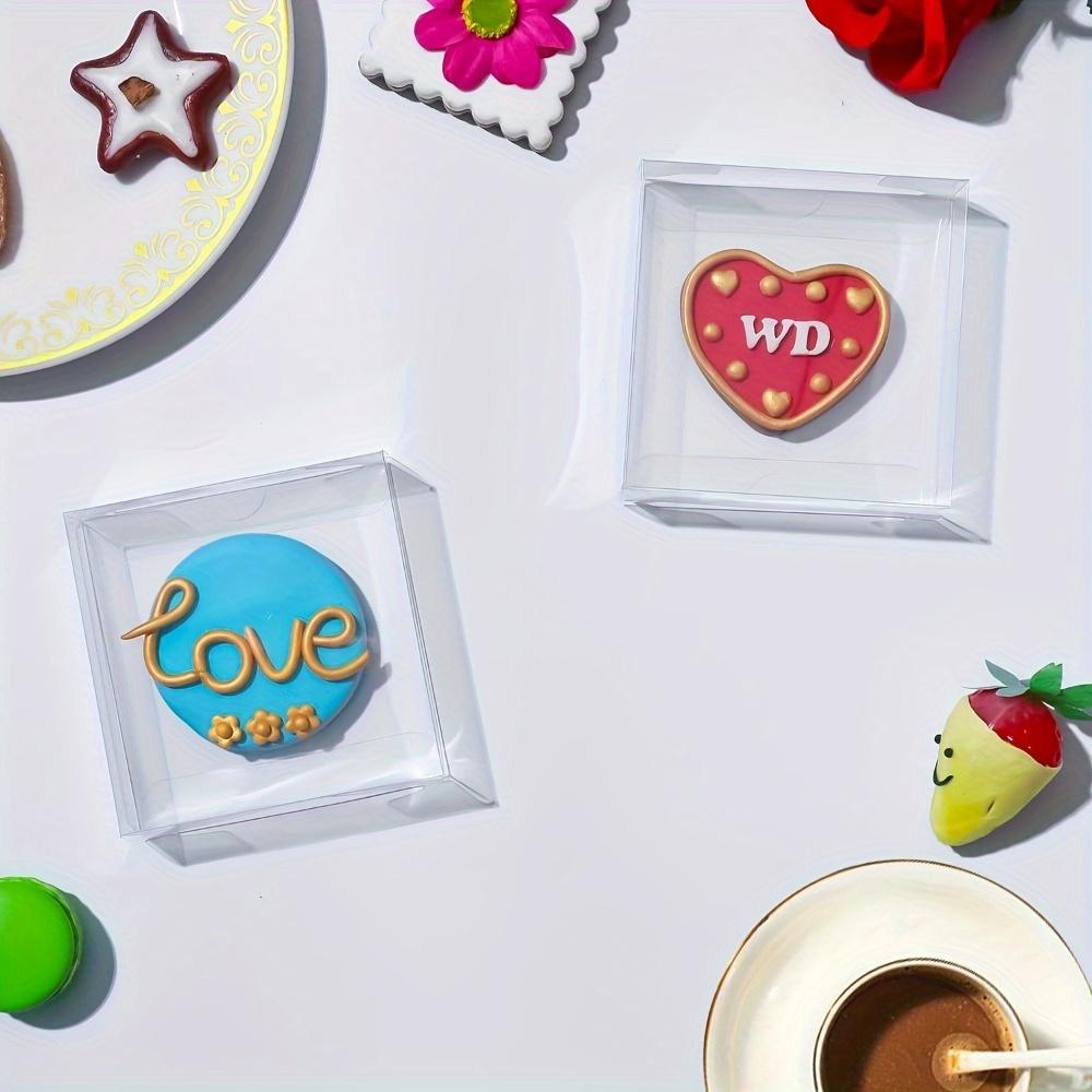 20 шт. прозрачная одинарная подарочная упаковочная коробка, коробки для печенья с полным окошком, коробки для макарон, коробки для угощений, коробки для конфет, мини-коробки для пирогов на свадьбу, день рождения, Рождество