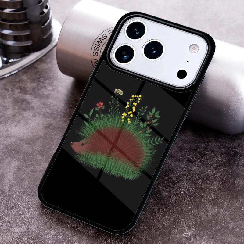 Чехол для телефона «Ёжик в лесу» для iPhone 17 16 15 Pro Max Air 14 13 12 11 Plus Ударопрочный чехол