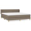 Maison Exclusive - Sommier à lattes de lit avec matelas Taupe 180x200 cm Tissu
