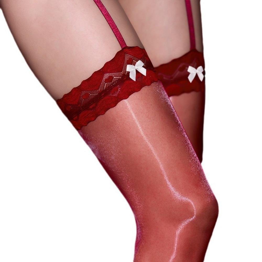 Новые 3D чулки с бантиком Domila, подвязки, интегрированные сексуальные чулки, сексуальные маслянистые ультратонкие чулки