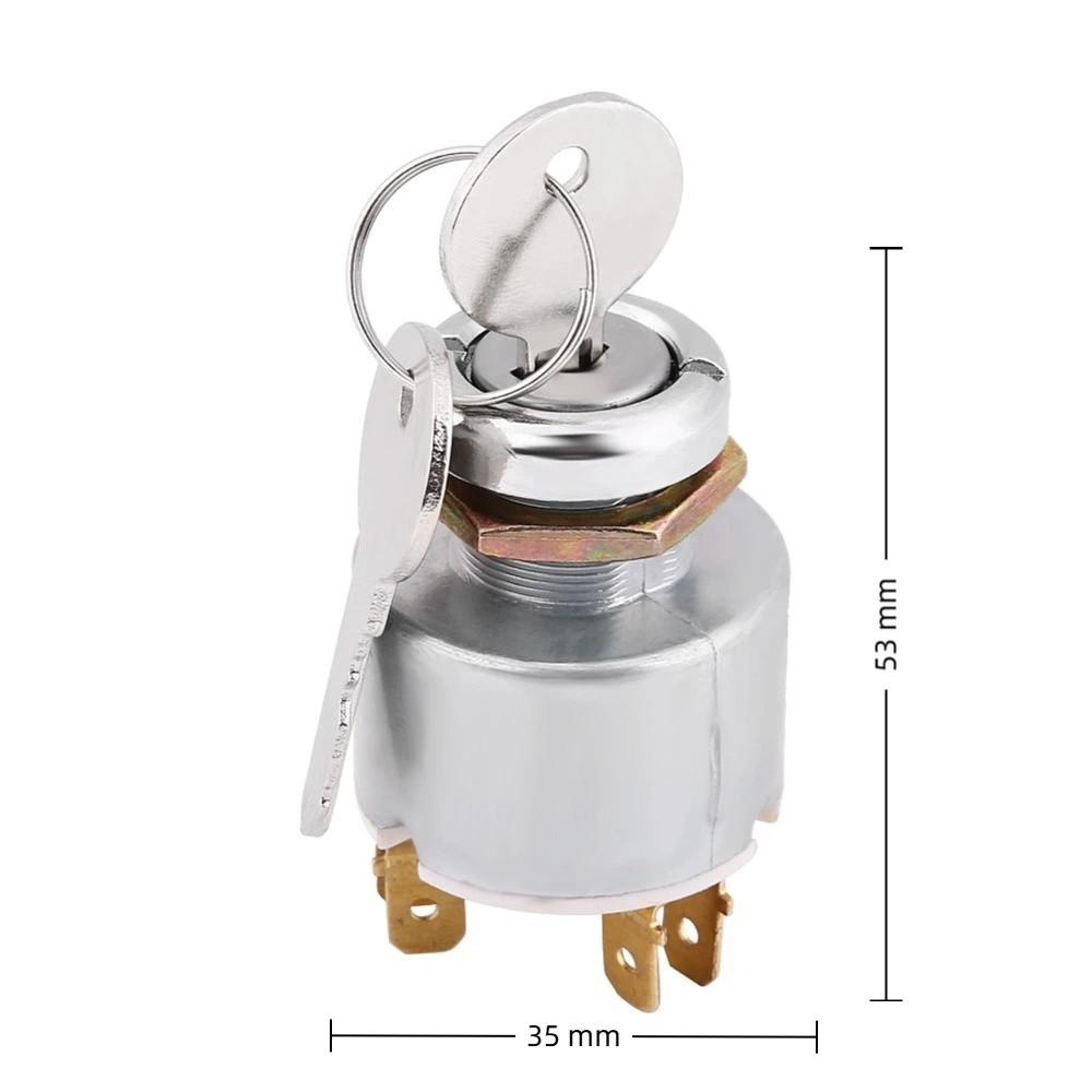 12V Ignition Switch Barrel 3 Position Engine Start Switch Ignition Switch For Car Motorcycle Boat