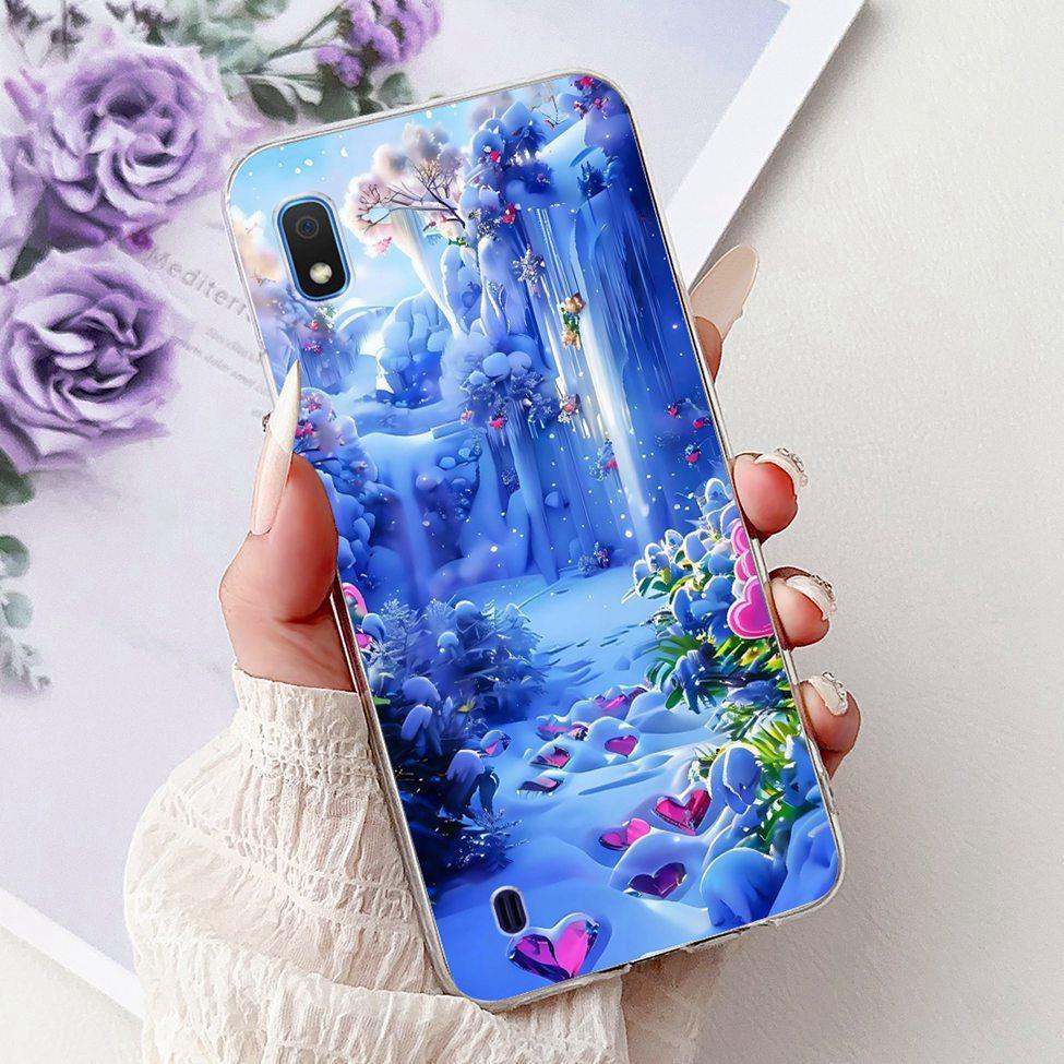 Прозрачный чехол для Samsung A10 SM-A105F Милые модные цветы Нарисованная задняя крышка Для телефона Samsung Galaxy A10 A105G A105M A105FN