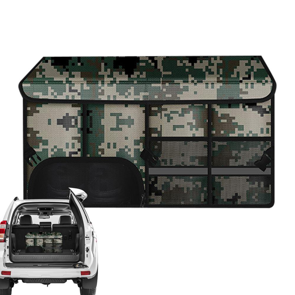 Складной ящик для хранения в багажнике автомобиля, большой вместительный ящик для хранения, портативный ящик для хранения с ручкой, органайзер из ткани Оксфорд для улицы