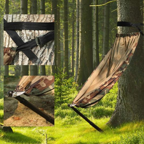 Низкое Охотничье Сиденье на Дерево Портативное Легкое для Охоты на Оленей Камуфляжный Гамак-Кресло Уличное Складное Сиденье на Дерево Сверхпрочный Кемпинговый Стул на Дереве