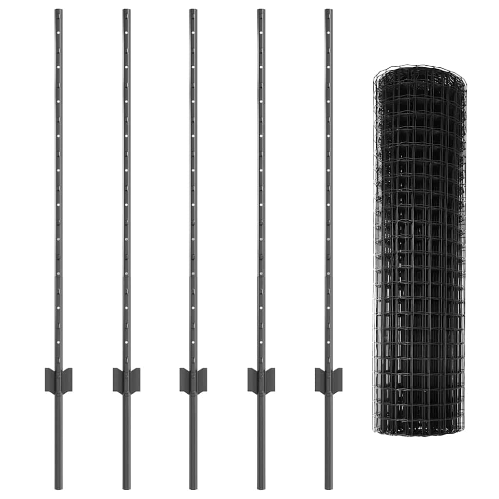 Welded Wire Fence 10 x 1 m (W x H) PVC Coated Steel