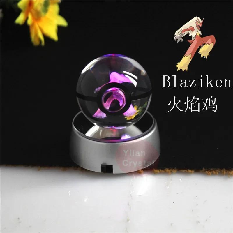 New Pokmon Crystal Ball Night Light Snorlax Vulpix Anime Peripherals Fashion Delicate Personality Room Emit Light Ornament
