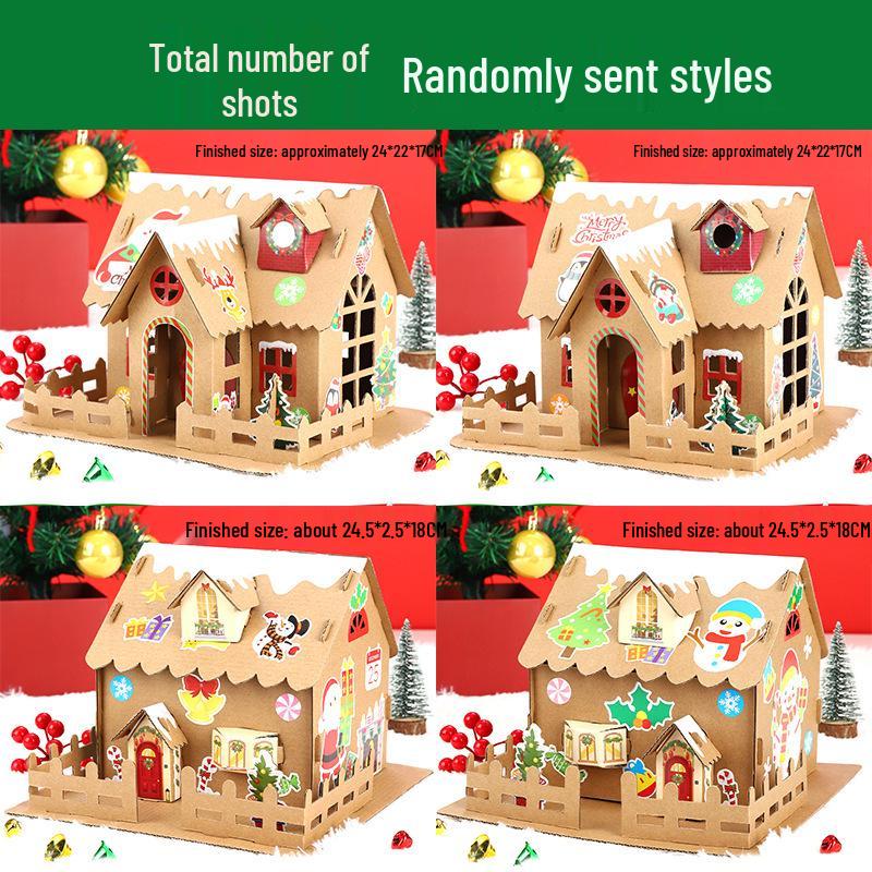 DIY Christmas Igloo Cookie House Kit for Kids with Reindeer Stickers