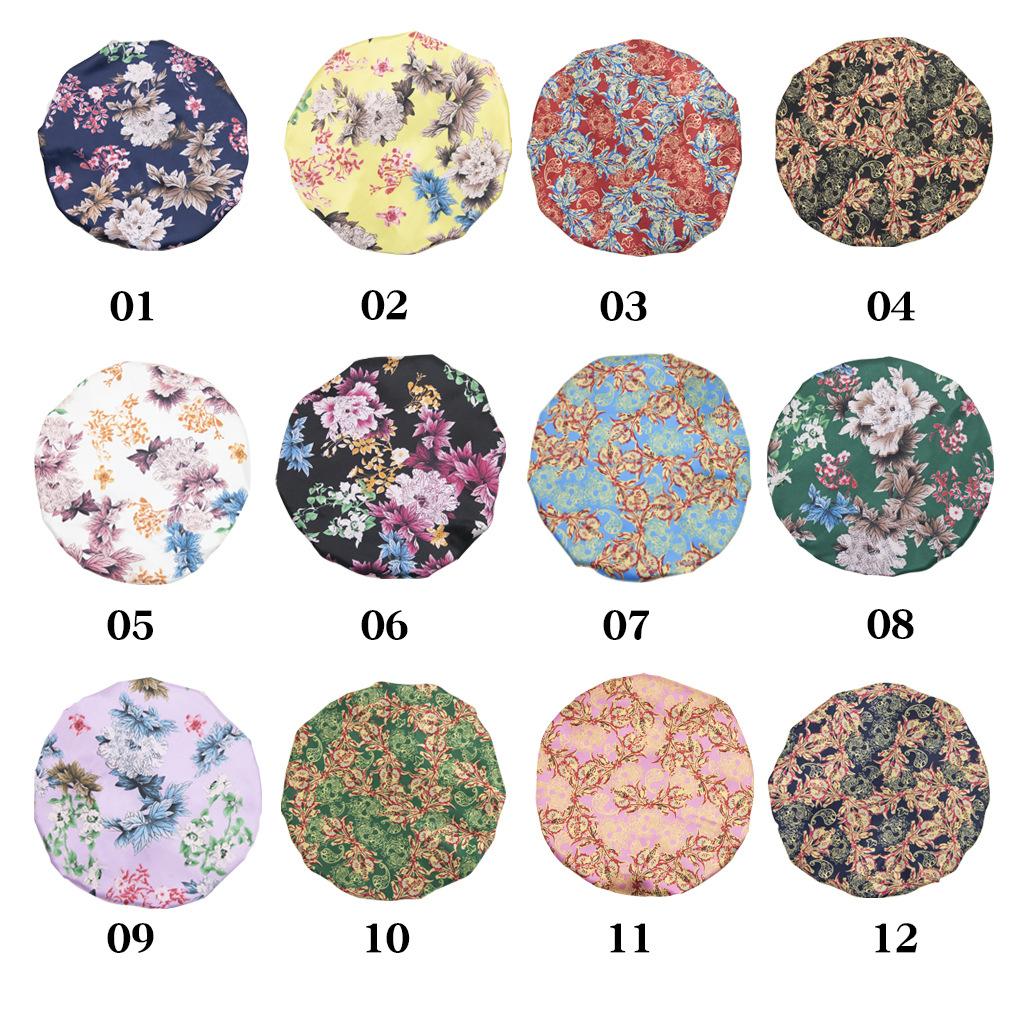 Мягкий атласный чепчик для волос для женщин и девочек, шелковая шапочка для сна, душа, мытья лица, салона