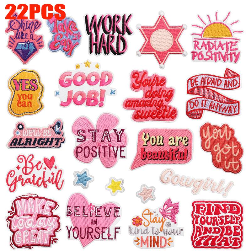 Набор 16 /30 шт. Нашивка Сделай сам Серфинг Девушки /Морские Животные Нашивка Мультяшная Радужная Буква Цветок Вышивка Нашивки Приутюживаемые Нашивки Пришить Сделай сам