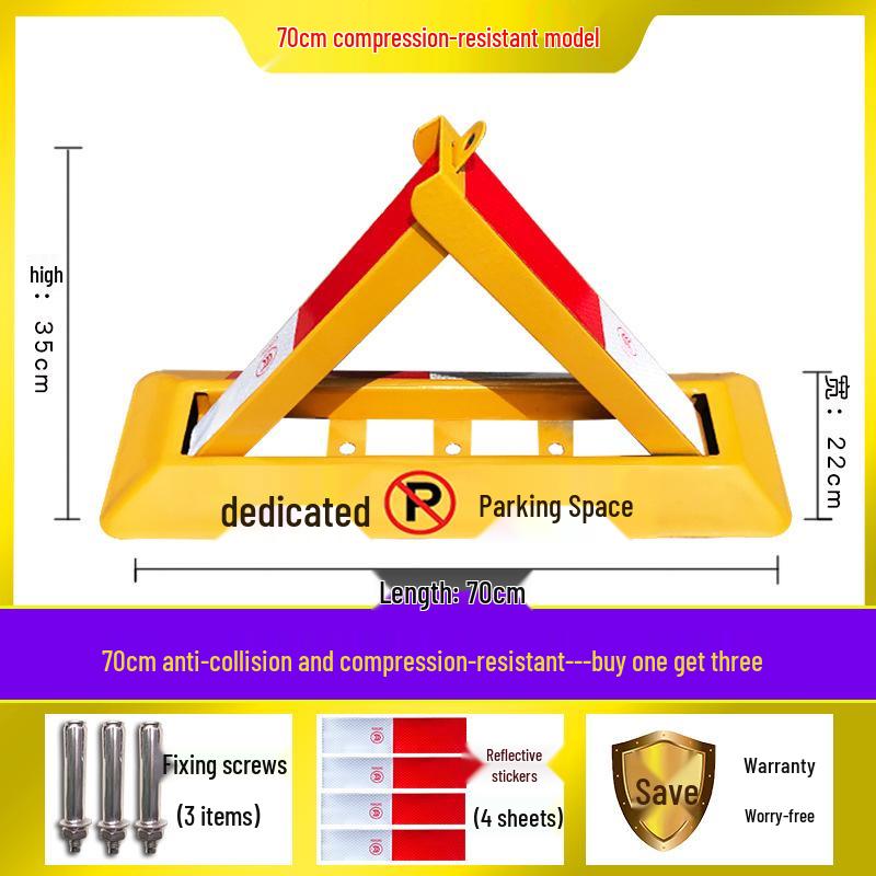 Утолщенный треугольный парковочный столбик: Противоударный ограничитель колес с установкой без сверления
