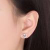 Серьги-гвоздики из стерлингового серебра S925 для женщин в форме сердца, стильные, изящные, простые, универсальные, новые серебряные аксессуары