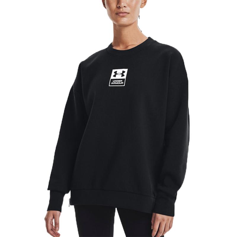 Under Armour Повседневная спортивная толстовка Summit с круглым вырезом и длинными рукавами, женские топы, черные 1369562-001