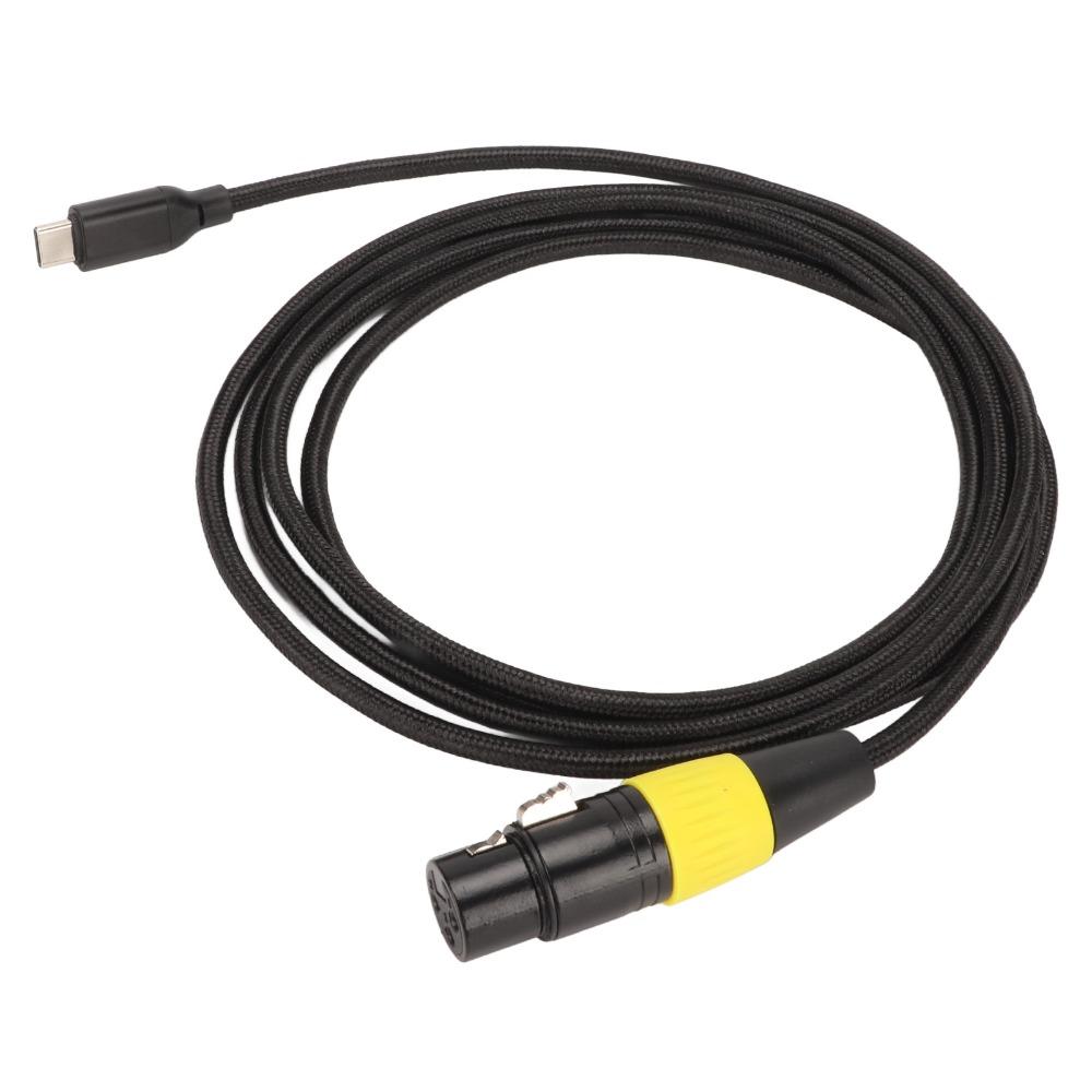 Flexible Type C Male to XLR Female Cable 3 Pin XLR USB C Microphone Cable  For Phone