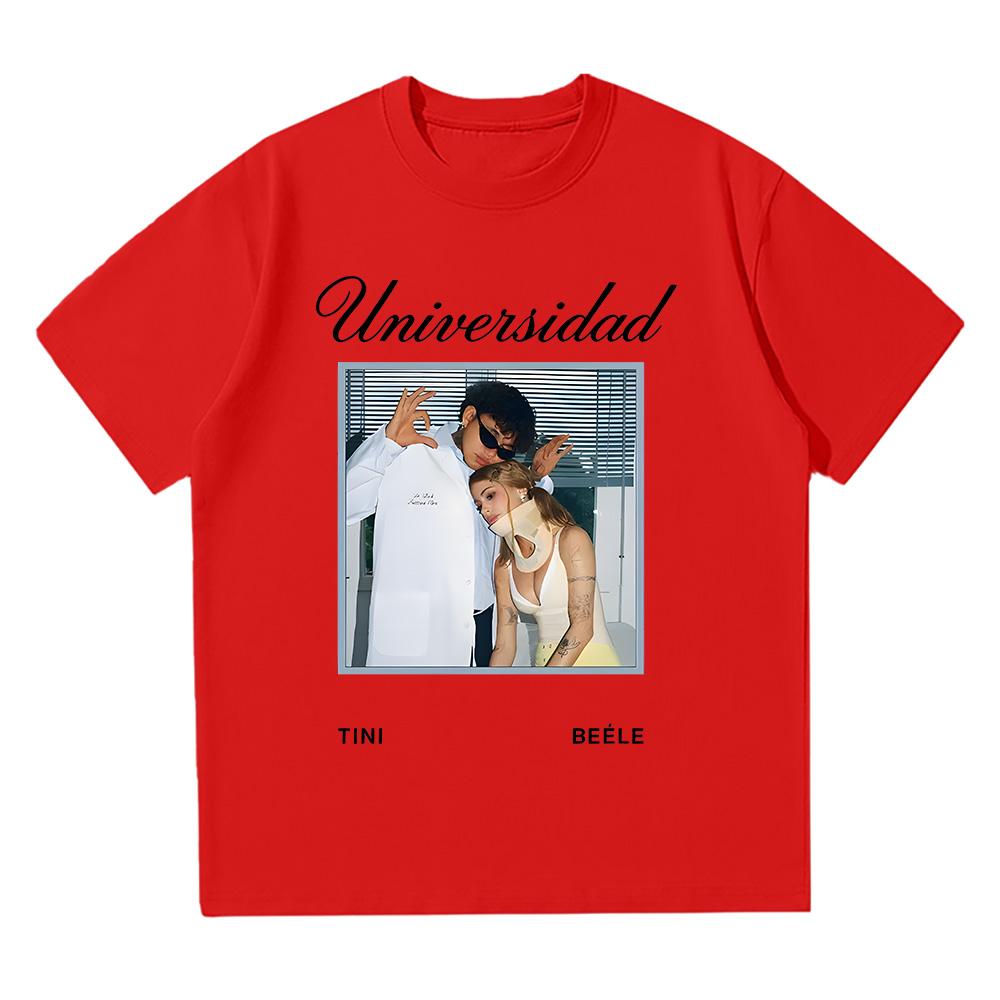 Tini Stoessel Universidad T-shirt Tini Stoessel Merch 2025 Men Women Cotton Clothes Summer Fashion Hip Hop Tshirt Crewneck Short Sleeve Tee Top