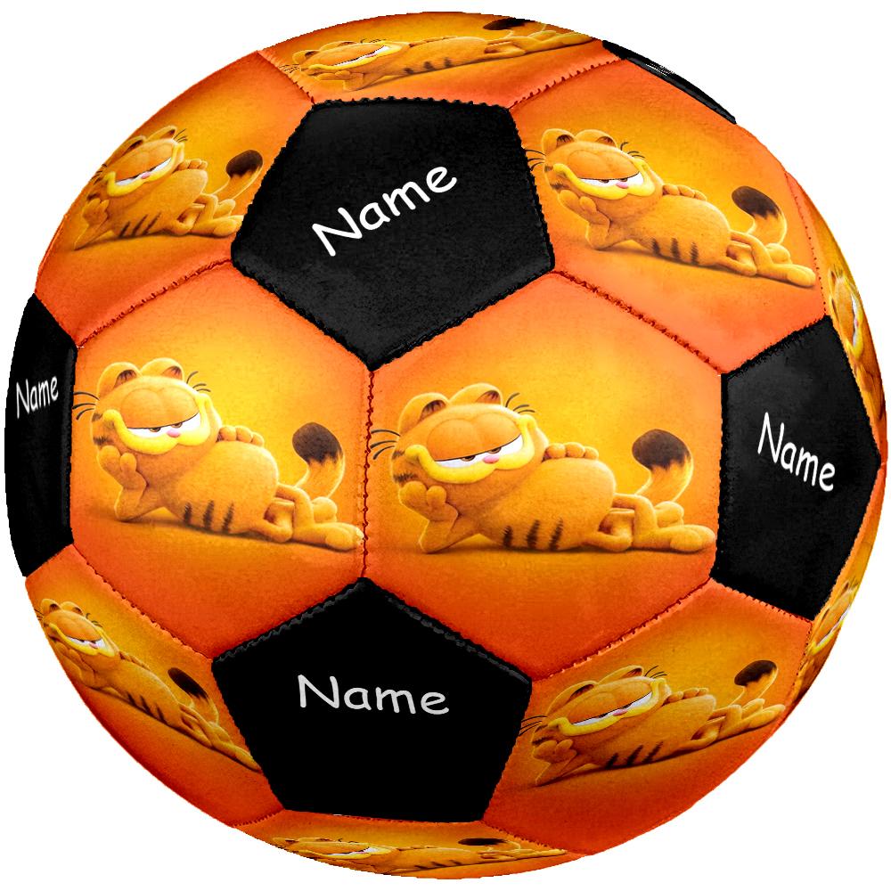 Custom Name Garfield Theme Size 5 Soccer Ball, Suitable for Both Indoor and Outdoor Matches, a Gift Suitable for Everyone.