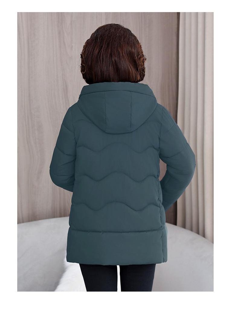 2024 Women's Mid-Length Loose Cotton-Padded Winter Jacket - Plus Size, Fashionable, Thickened Outerwear