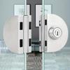 Lock Glass Door Lock For 8-12mm Thickness Frameless Double Swing Or Sliding Toughened Glass Door Glass Door Lock Silver Lock Set
