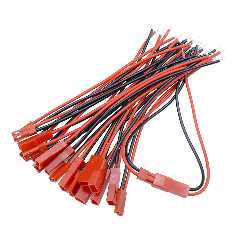 10 шт. Разъем-штекер 22 AWG для JST 2-контактный папа/мама для разъема JST RCY Кабельный провод для светодиодной ленты, RC-игрушек, аккумулятора