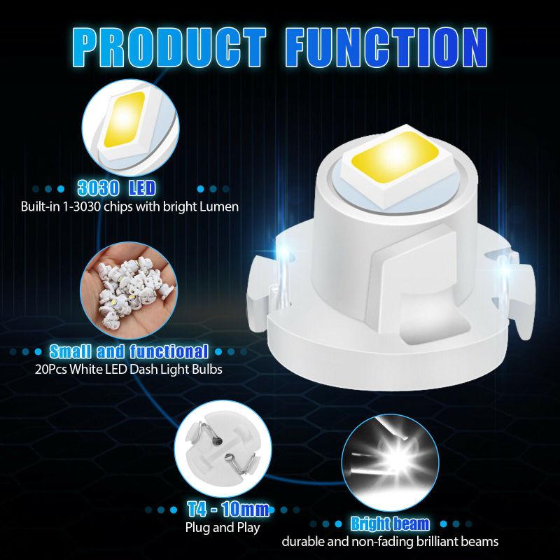 20 X T4 T4.2 Neo Wedge 1-светодиодный кластер Лампа подсветки приборной панели климата Лампа приборной панели