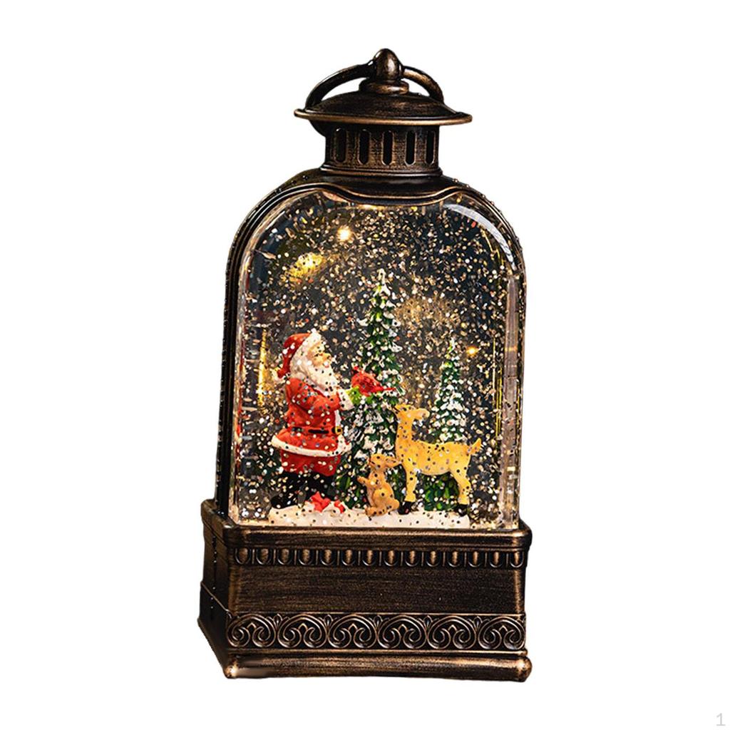 Christmas Lantern Desktop Decoration Glitter Pathway Street Lamp Hanging Water for