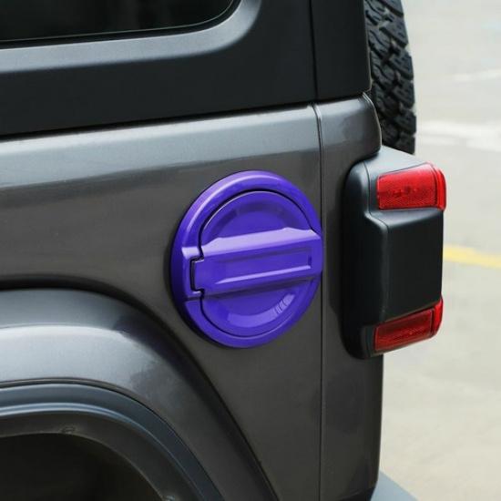 Door Fuel Filler Gas Cap Tank Cover Trim for 2018+ Jeep Wrangler JL JLU Purple