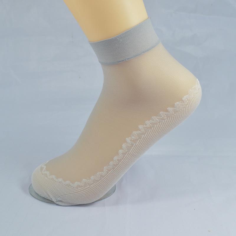 Женские дышащие бархатные сетчатые носки с хлопковой подошвой, устойчивой к зацепкам