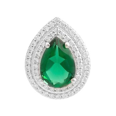 Серебряная подвеска с изумрудом nano 2.238ct (2197324)
