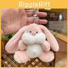 Charming Plush Rabbit Keyring Fluffy Cartoon Animal Doll Gift For All Ages
