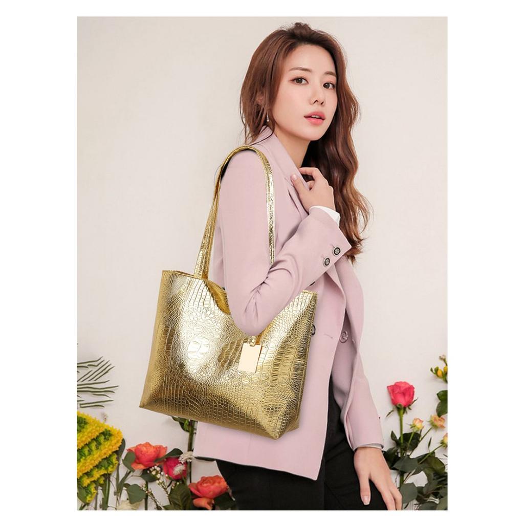 Женская ретро-сумка - Сумка кроссбоди/на плечо большой вместимости, Элегантная декоративная сумка с металлическими элементами, Женский кошелек, Ретро-кошелек, Рабочая сумка