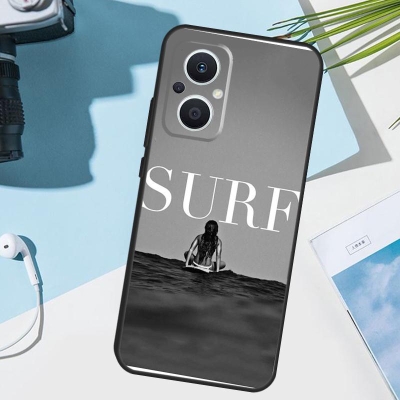 Чехол для телефона OPPO Reno 14 Pro 10 11 12 13 14F 13F 12F 11F 7 8 Lite, Чехол для телефона OPPO Find X9 X6 X5 X8 Pro, Серфборд Серфинг Серф-девушка