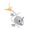 Interactive Mouse Moving Cat Toy Squeaky Automatic Sensing Electronic Mice Pet Toy with Feather Tail Realistic