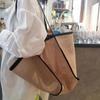 Summer Transparent Mesh Tote Bag For Women Casual Hollow Beach Bag Travel Vacation Portable Handbag Shopper Tote