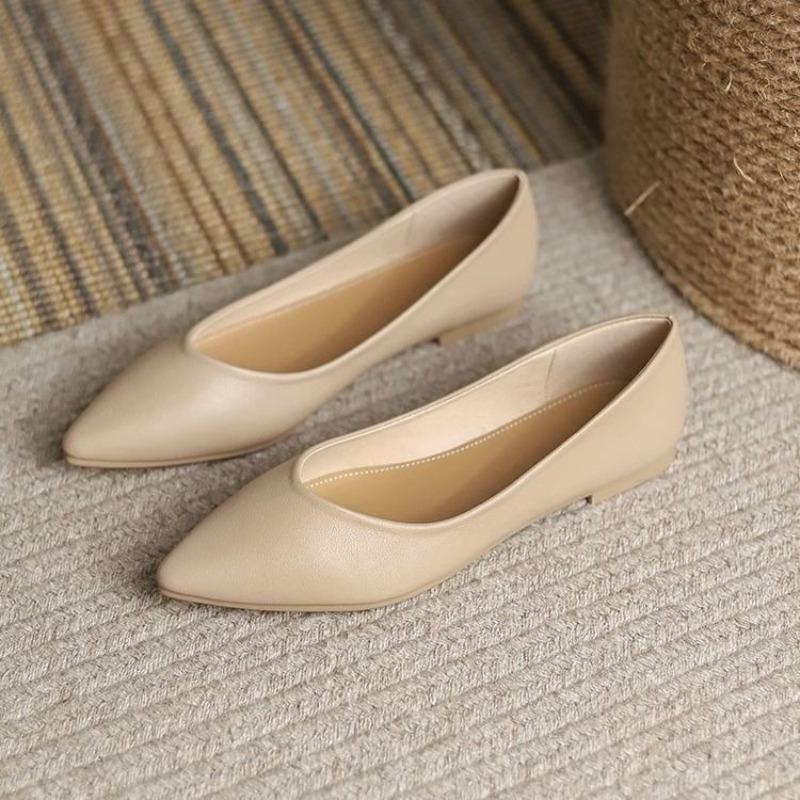 Модные женские туфли на плоской подошве Мокасины Офисная женская обувь Острый носок Балетки Социальные новинки Дешево Распродажа Non A
