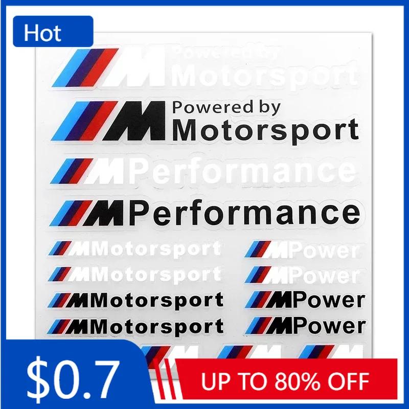 HLQB7 NEW Hot For BMW 1PCS Car M Performance Power Motorstport sticker For bmw M Sticker X1 X3 X4 X5 X6 X7 e46 e90 f20 e60 e39 f10 f30