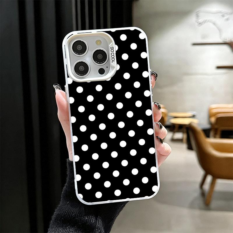 Арт-дизайн в горошек Мода Мягкий чехол для телефона для iPhone 15 16 17 Pro Max 17Air 16E 14 Plus 13 12 Mini Ударопрочная задняя крышка She