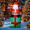 5.91FT Christmas Inflatable Toys with LED Lights Santa Claus Gift Box Supplies Home Ornaments Holiday Gift Xmas Yard Decorations