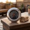 Stainless Steel BBQ Grill Thermometer Black Dual Scale Temperature Gauge Heat Resistant Analog Dial Smoker Analog Thermometer